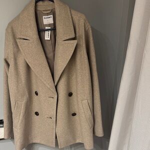 Old Navy Women's Classic Beige Pea Coat